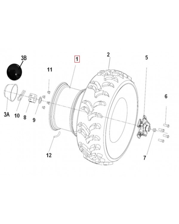 Оригинальный задний алюминиевый колесный диск для ATV LINHAI 400, 500, M550, M550L, M570L, M750L для США