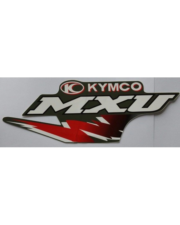 Original sticker on the fuel tank for ATV KYMCO MXU 250, 300 black