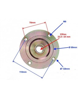 Wheel hub rear with a center size of 110 mm for ATV 150, 200