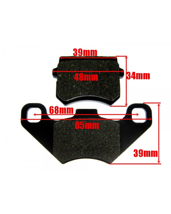 Brake pads set front and rear for ATV BASHAN 150, 200, 250