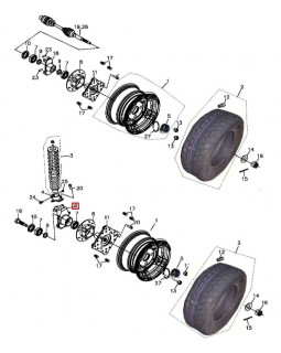 Оригинальная передняя ступица (левая или правая) для ADLY MK, MINI CAR ONROAD 320, 350