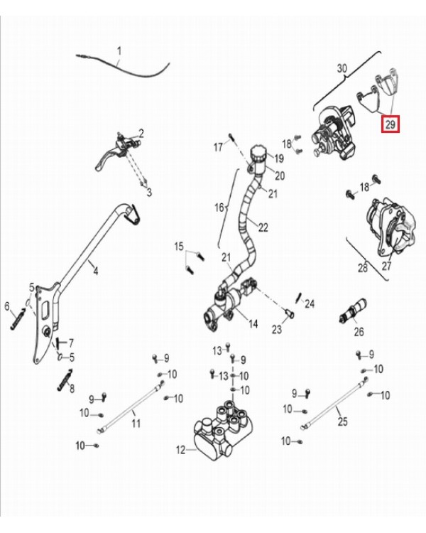 Оригинальный комплект тормозных колодок стояночного тормоза для ATV AEON CROSSLAND, OVERLAND 125, 180, 300, 350, 400