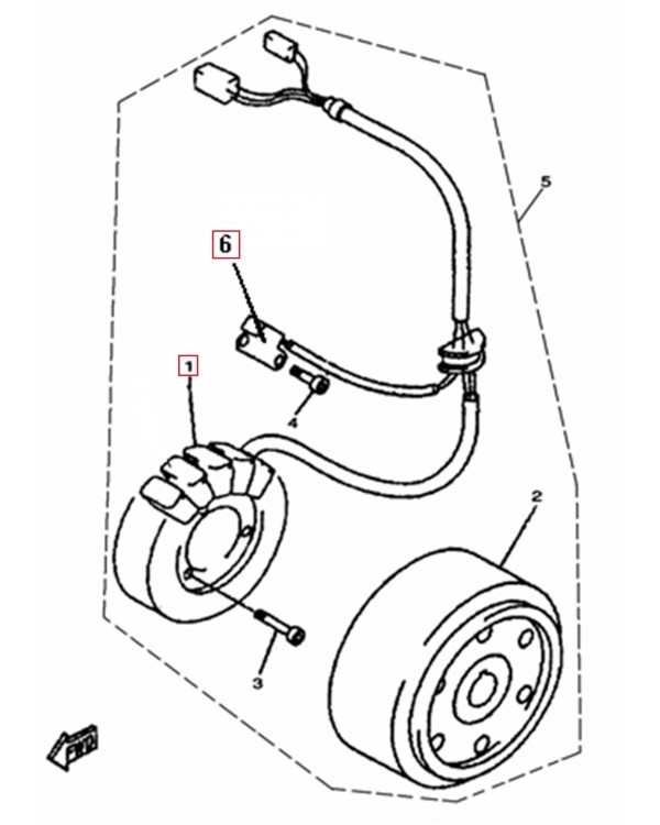 Оригинальный статор генератора для ATV LINHAI 260, 300 - 93 мм v. Евро