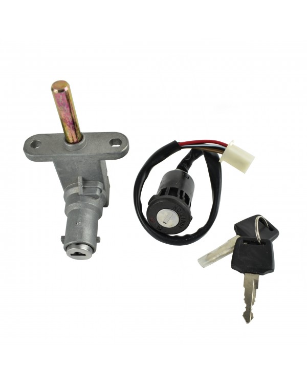 Original ignition switch and steering wheel lock for ATV Bashan BS250S-5 with gearbox