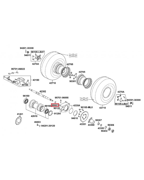 Оригинальное стопорное кольцо для ATV KYMCO MXU, MAXXER, KXR 250, 300