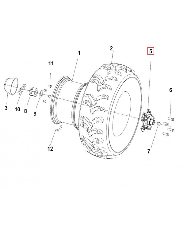 Оригинальная задняя ступица крепления колеса для ATV LINHAI 400, 500, M550, M550L, M565LT, M750L