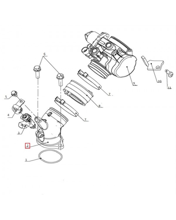 Original Injector Intake Manifold for ATV LINHAI 500, M550, M550L