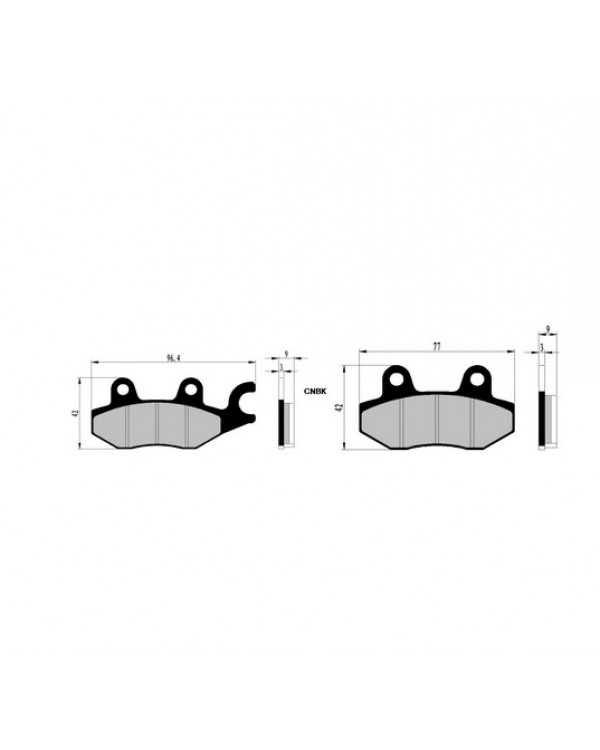 Оригинальный комплект задних тормозных колодок для ATV AEON CROSSLAND, OVERLAND 125, 180, 300, 350, 400