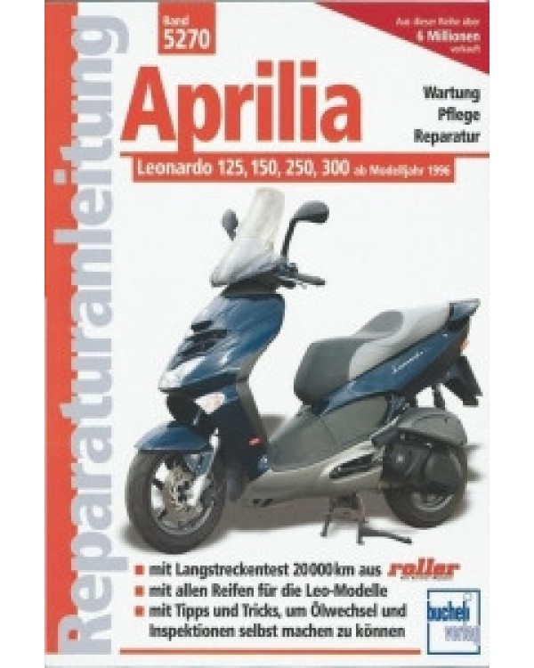 Original user manual for scooters Aprilia Leonardo 125, 150, 250, 300