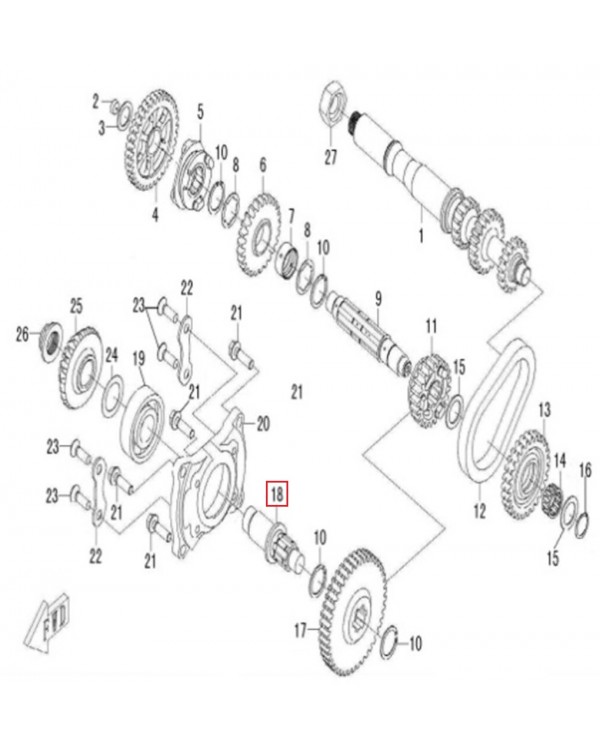Оригинальный приводной вал конической шестерни для ATV LINHAI 500, M550, M550L, M565LT, 570, M570L, 650L