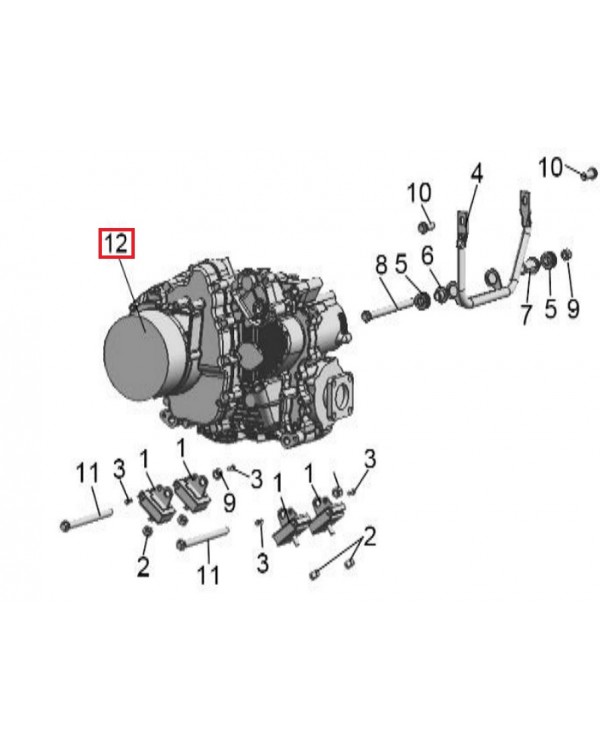 Original engine assembly for ATV LINHAI 500, M550, M550L, T-BOSS 550