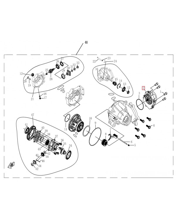 Оригинальный блок управления приводом переднего редуктора для ATV LINHAI 500, M550, M550L, M565LT, M570L