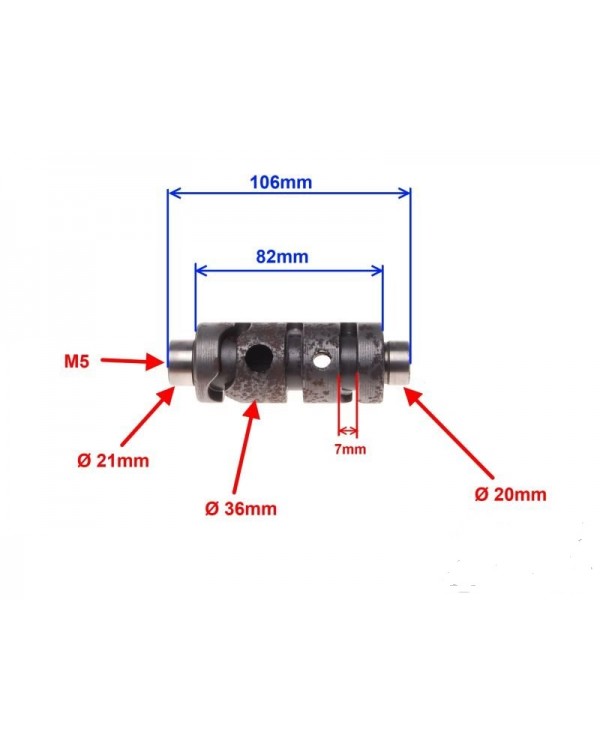 The shaft of the gear selection transaxle for ATV BASHAN 200, 250