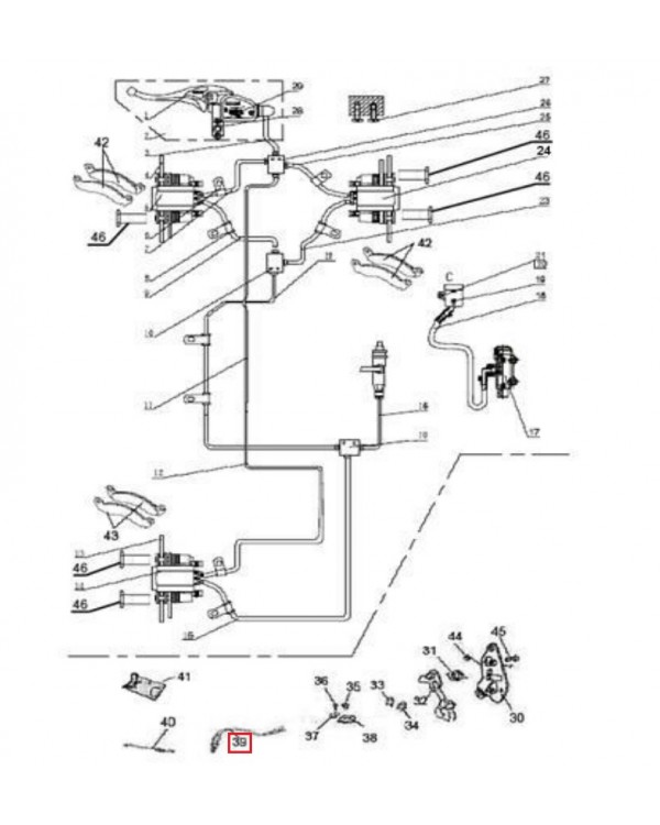 Оригинальный передний датчик включения стоп-сигналов для ATV LINHAI 200, 260, 300, 400, M550, M550L, M565LT, M750L