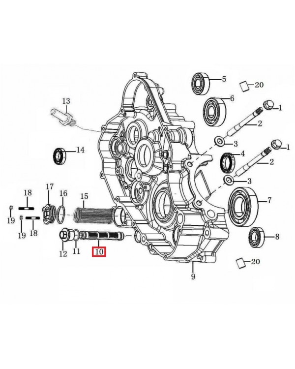 Масляный фильтр двигателя многоразовый для ATV Mikilon 250