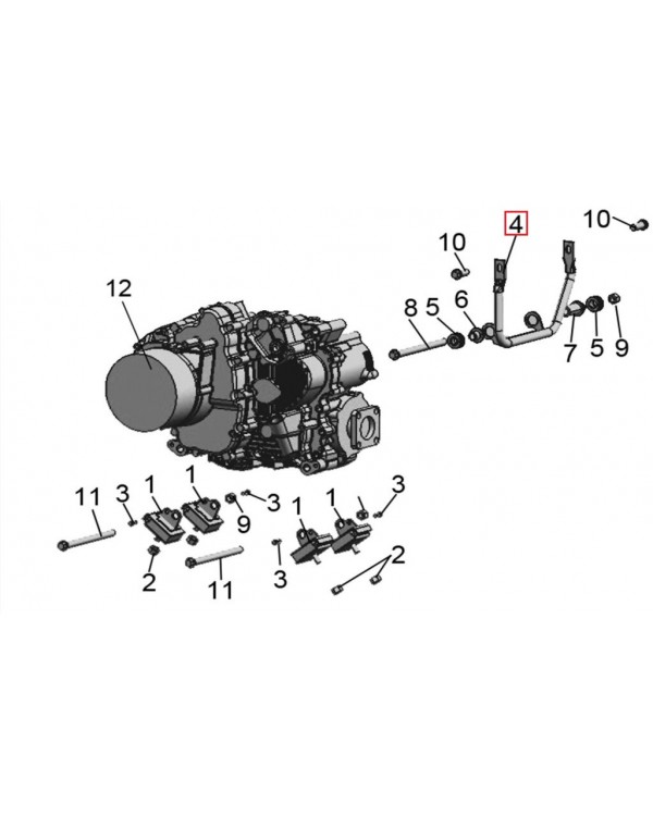 Оригинальный передний кронштейн крепления двигателя для ATV LINHAI 500, M550, M550L