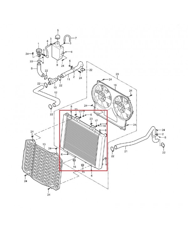 Оригинальный алюминиевый радиатор охлаждения для ATV ODES 650, 800, 1000