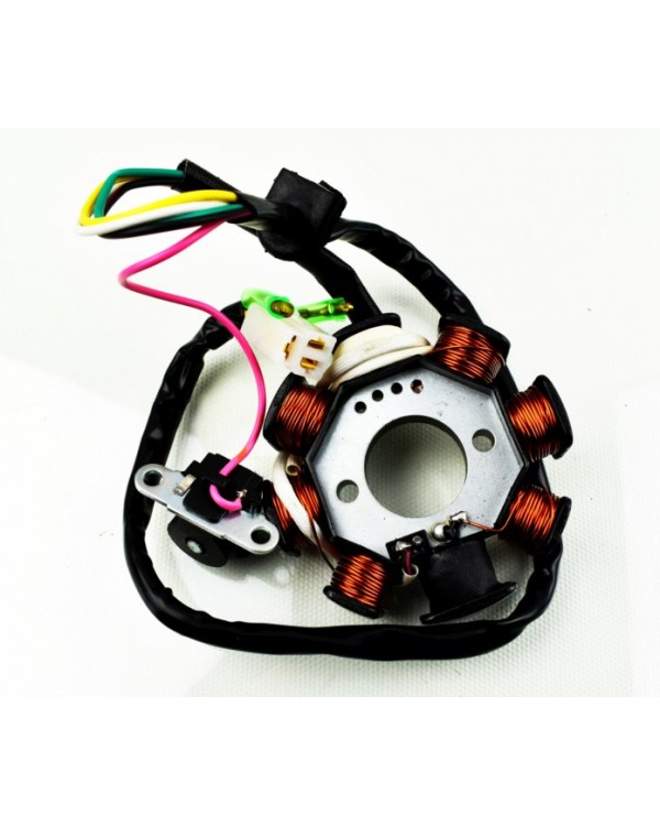 The winding of the generator stator for ATV KINGWAY 110 - 8 coils